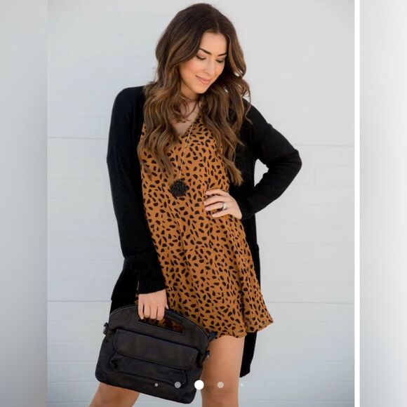 Mittoshop cheetah animal print shift dress size small - Picture 2 of 11